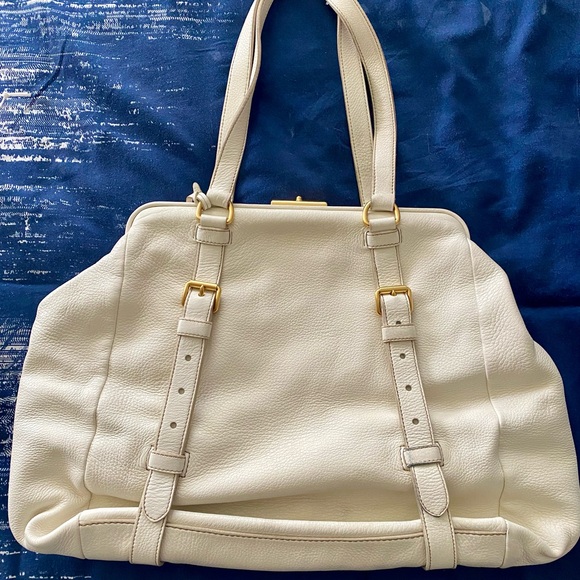 Large deerskin leather authentic Prada bag - Picture 6 of 11